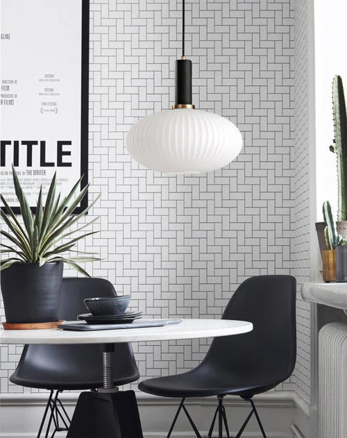 Rustik Dekoratif Metal Modern Siyah Beyaz Opal Camlı Tekli Avize 30cm