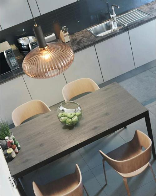 Rustik Dekoratif Metal Modern Bal Opal Camlı Tekli  Avize Çap:30 cm