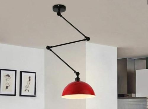 Retro Metal Dekoratif Mafsallı Akrobatik Kırmızı Avize