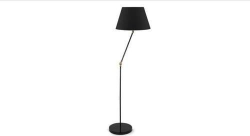 Akrobatik Mafsallı Retro Rustik Siyah Köşe Lambası Lambader Çap:45 cm