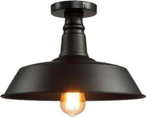 Retro Metal Dekoratif Siyah Tavan Plofyoner Avize Çap:30 cm