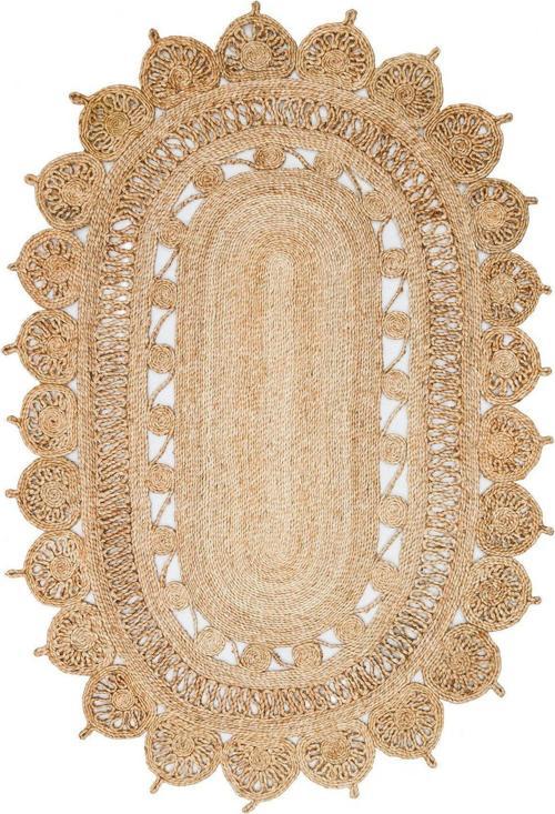 Solo Koleksiyonu Jüt ile üretilen el dokuma sisal kilim CA-109 Natural XW