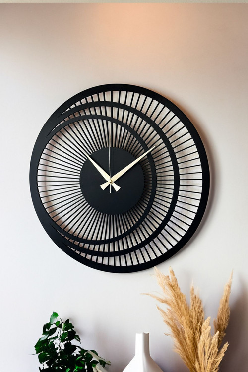 Dekoratif Yeni Modern Zosma Ahşap Duvar Saati 48 cm