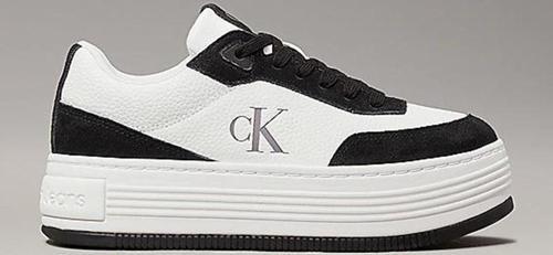 Kadın Beyaz Logolu Kalın Tabanlı Sneakers