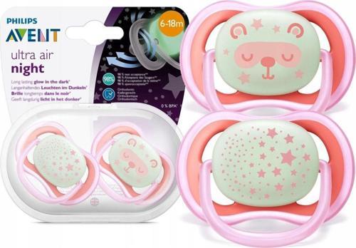 Philips Avent Scf376/22 Ultra Air Night Karanlıkta Parlar Gece Emziği 6-18 Ay Kız