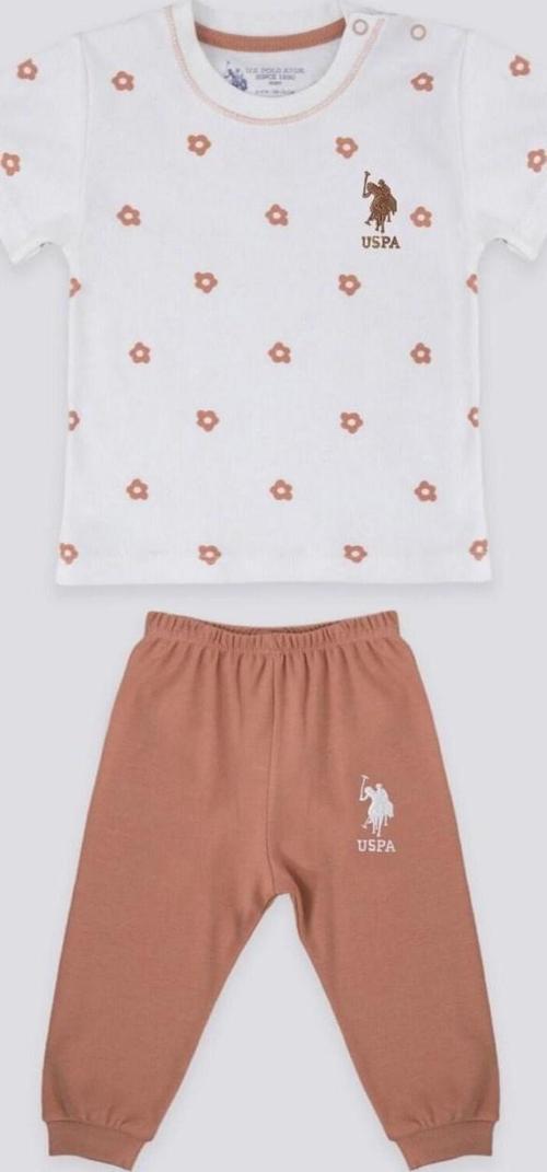 U.S. Polo Assn 2'li Bebek Takım USB1218 Krem