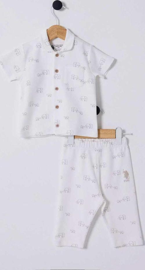 U.S. Polo Assn Pijama Takımı USB2329 Beyaz