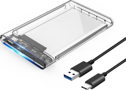 2.5İnç Type-C Sata USB3.0 HDD External Harddisk Kutusu Şeffaf
