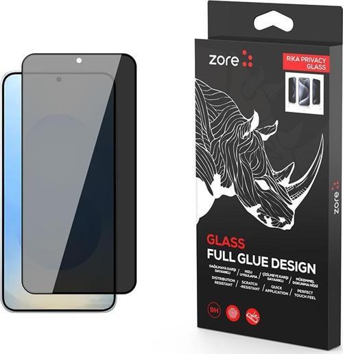 Galaxy S25 Zore Rika Premium Hayalet Temperli Cam Ekran Koruyucu