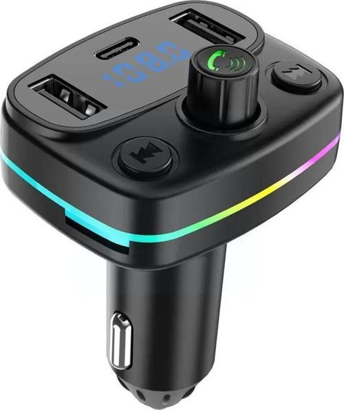 M44 Fm Handsfree Bluetooth Modülatör MP3 Player Type-C Çıkışlı Araç Şarj Aleti