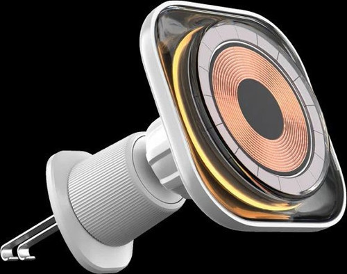 1-Charge Flow Manyetik Kablosuz Şarjlı Araç Tutucu 15W- Telefon Tutucu Gümüş