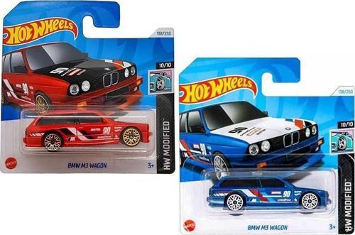 2 Araç Hot Wheels Bmw M3 Wagon Set Kırmızı & Mavi (1/64)