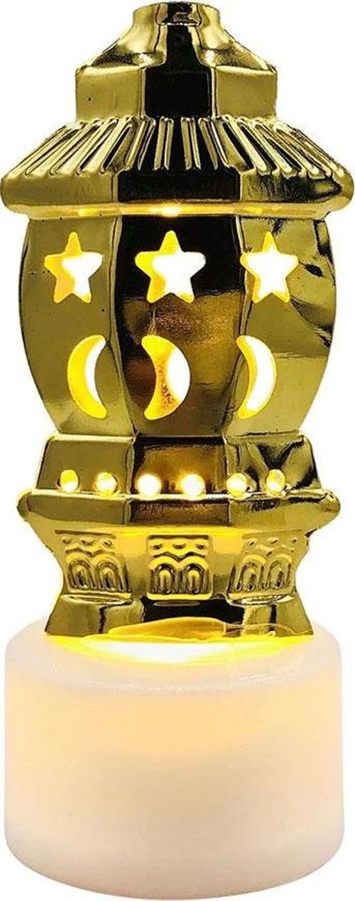 12 li Ramazan Ayaklı Led Işık Gold Renk Gün Işığı MZ6200-235