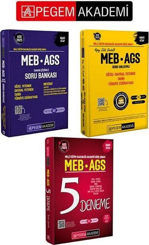 PEGEM AKADEMİ 2025 MEB-AGS Konu Anlatımlı Sözel Sayısal Yetenek Tarih Türkiye Coğrafyası + 2025 MEB-
