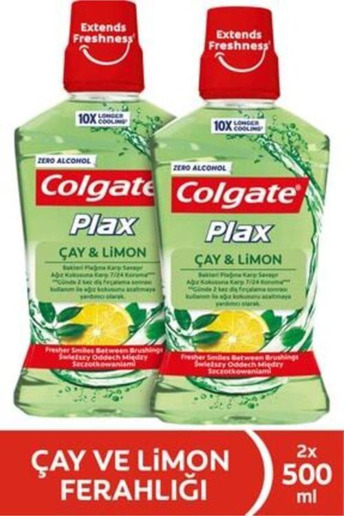Plax Çay Ve Limon Plağa Karşı Alkolsüz Ağız Bakım Suyu 500 Ml X 2 Adet