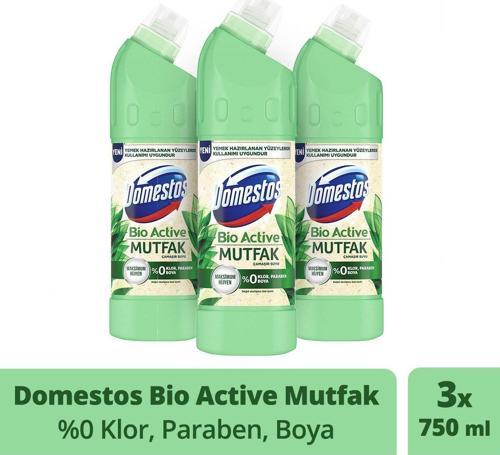 Çamaşır Suyu Bio Active Mutfak Yemek Hazırlanan Yüzeyler Için Kireç Sökücü 750 Mlx3