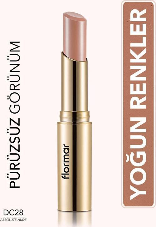 Kaşmir Dokulu Yarı Mat Stik Ruj (Açık Nude) - Deluxe Cashmere Lipstick Stylo - Dc28 - 8690604185306