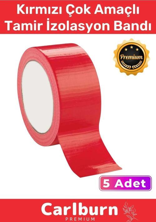 Süper Güçlü Su Geçirmez Sızdırmaz Kırmızı Renk Çok Amaçlı Tamir İzolasyon Bandı 48mm x 10m 5 Adet