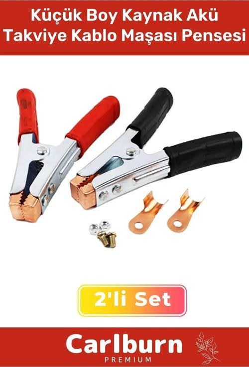 Özel Üretim Güçlü Yay Mekanizmalı 2'li Artı Eksi Küçük Boy Kaynak Akü Takviye Kablo Maşası Pensesi