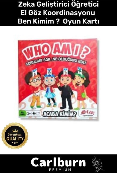 Premium Eğitici Zeka Geliştirici Öğretici Eğlence Aile Parti Acaba Kimim ? Mini Kart Oyunu