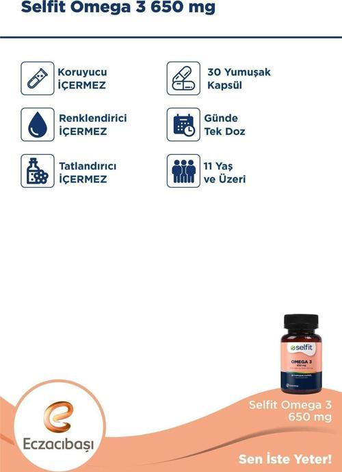 Omega 3 650 Mg 30 Yumuşak Kapsül