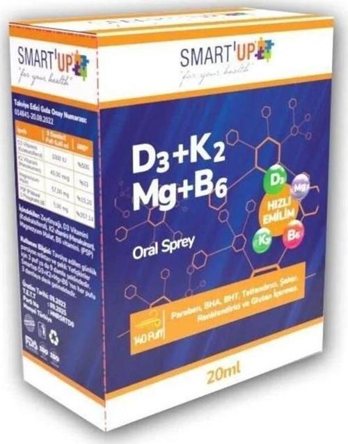 Smartup D3 K2 Mg B6 Oral Sprey 20 Ml