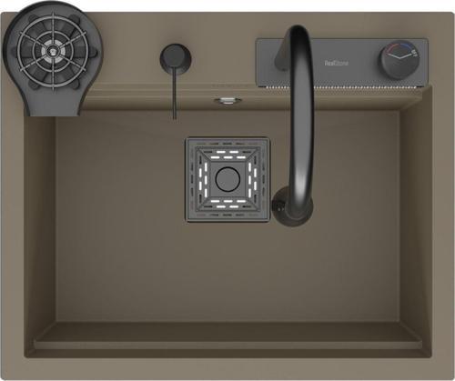 Angel Granit Akıllı Eviye Seti Cappucino 60x49