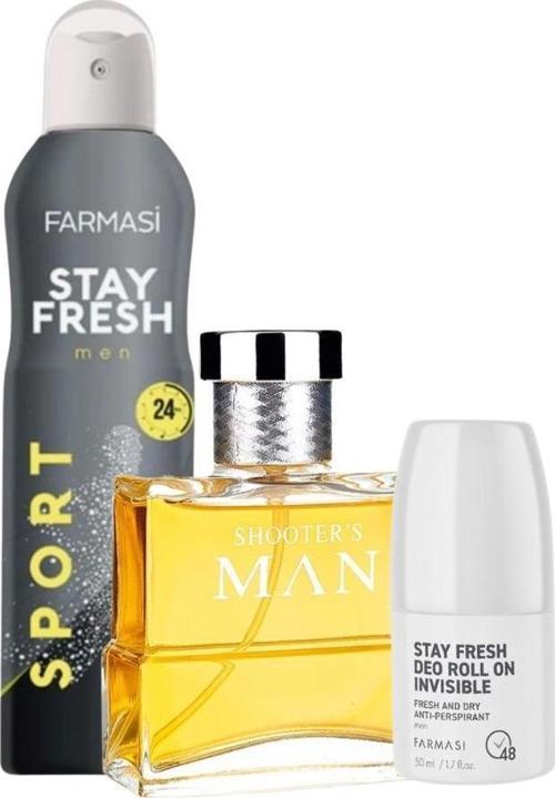 Shooter’s Man 100 Ml Erkek Parfüm Stay Fresh Deodorant Stay Fresh Deo Roll On