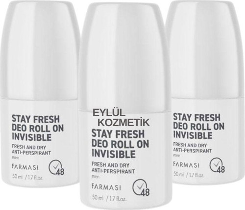Invisible Anti-Perspirant Erkek Deo Roll On 50 ml x 3 Adet