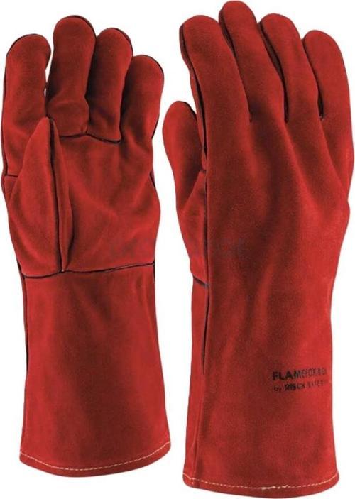 Kırmızı Deri Kaynakçı Eldiveni Aran Rock Safety Flamefox R-6A