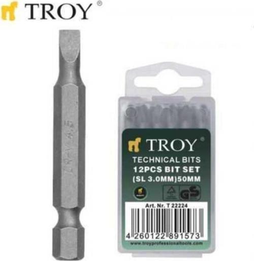 22224 Bits Uç Seti (Düz 3.0X50 mm. 12 Adet)