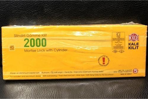 Kale 2000 Silindirli Barelli 3 Milli Çelik Kapı Kilidi