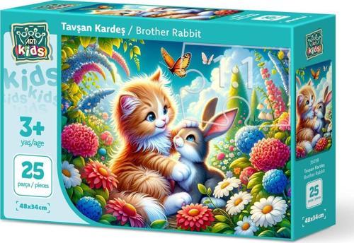 Art Çocuk Tavşan Kardeş 25 Parça Puzzle