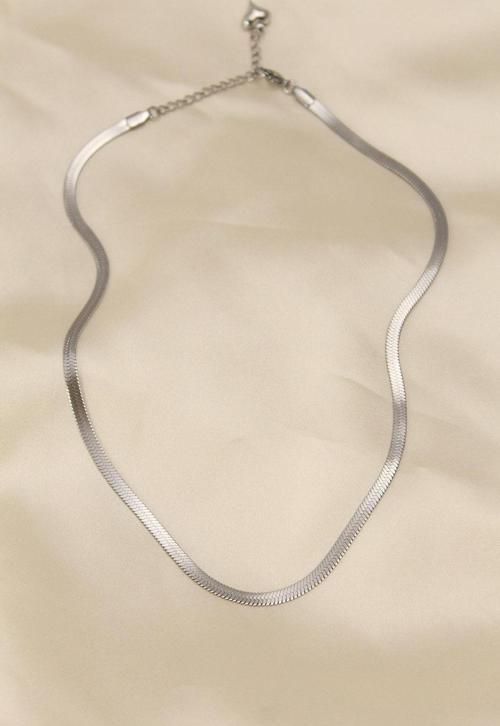 316L Çelik Silver Renk 45 cm İtalyan Zincir Model Kadın Kolye