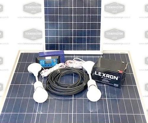 10 Watt Güneş Paneli Aydınlatma Paketi Solar Paket