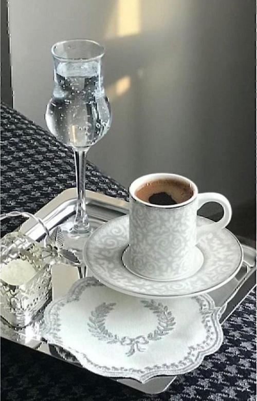 6'Lı Lüx Kare Paslanmaz Çelik Gümüş Renk 21X21Cm Kahve Servis Sunum Tepsisi&Tabağı