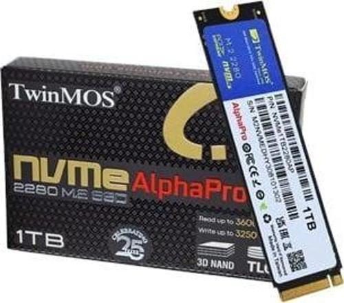 TWINMOS NVCX1TBG42280 M.2 1TB (5000/4800MB/s) PCIe + NVMe (3D TLC NAND) SSD Disk (22x80MM)