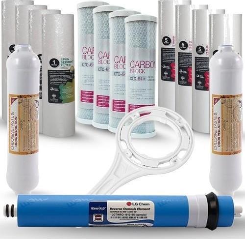 Açık Kasa Su Arıtma Cihazları için 2 Yıllık Filtre Seti Lg Membranlı Aqualine