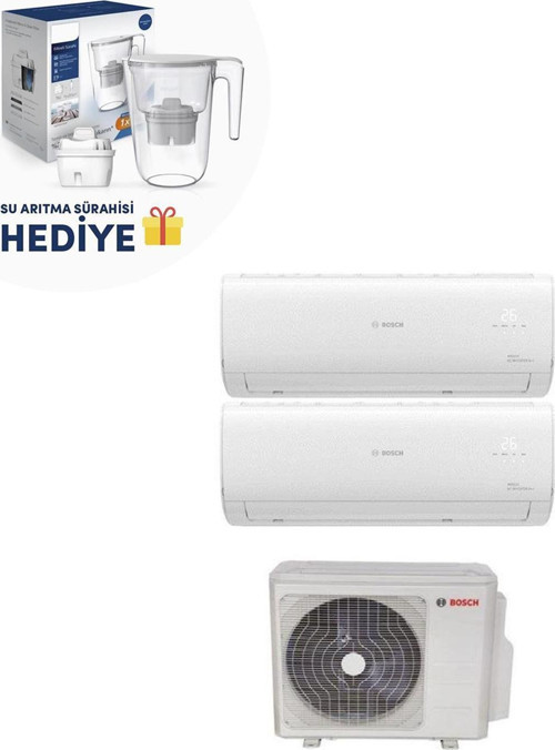 Multi Split İnverter Klima 28000 Btu 1 Dış + 2 İç Ünite 12000 + 18000 Btu + Su Arıtma Sürahisi Hediyeli