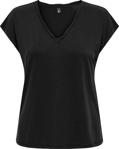 Kadın Onlhannah V Yaka Kısa Kollu T-Shirt 15326642 Siyah