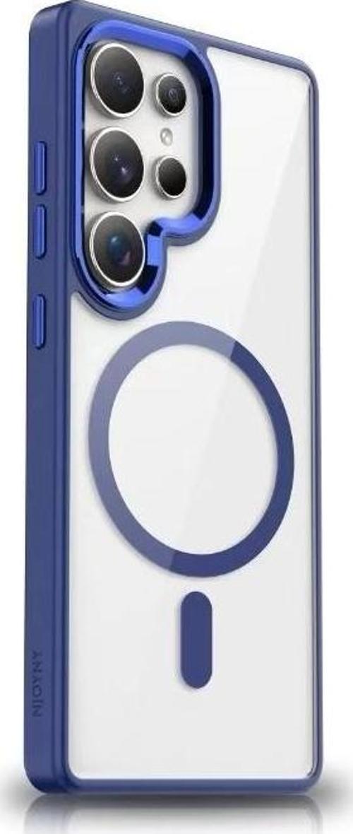 Galaxy S25 Ultra Kılıf Magsafe Şarj Özellikli Zore Krom Magsafe Silikon Kapak