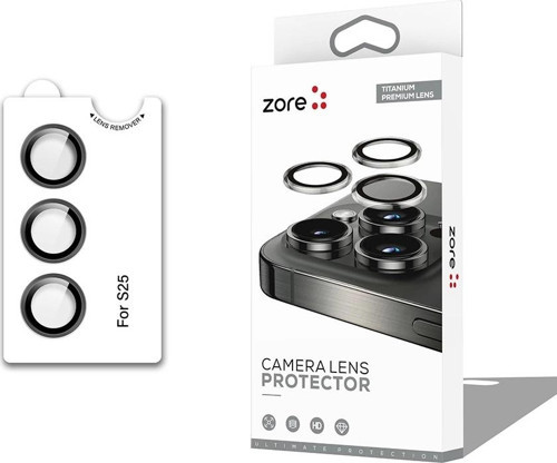 Galaxy S25 Zore CL-12 Premium Safir Parmak İzi Bırakmayan Anti-Reflective Kamera Lens Koruyucu