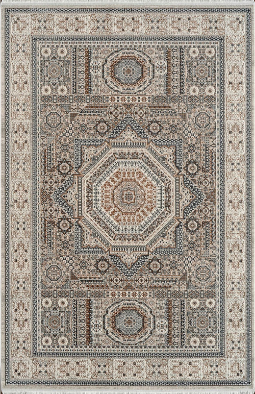 Marlow QJ02A Krem Lacivert Multi Akrilik Yumuşak Dokulu Klasik Vintage Halı