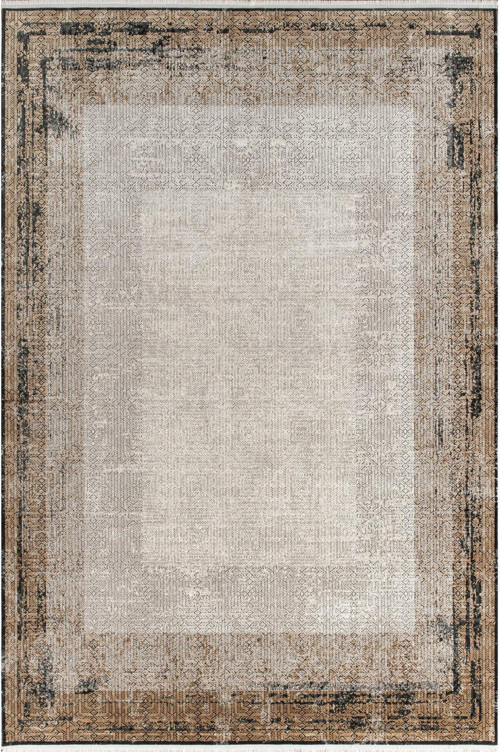 Bearny TD04A Gold Krem Viskon Akrilik Yumuşak Dokulu Modern Halı