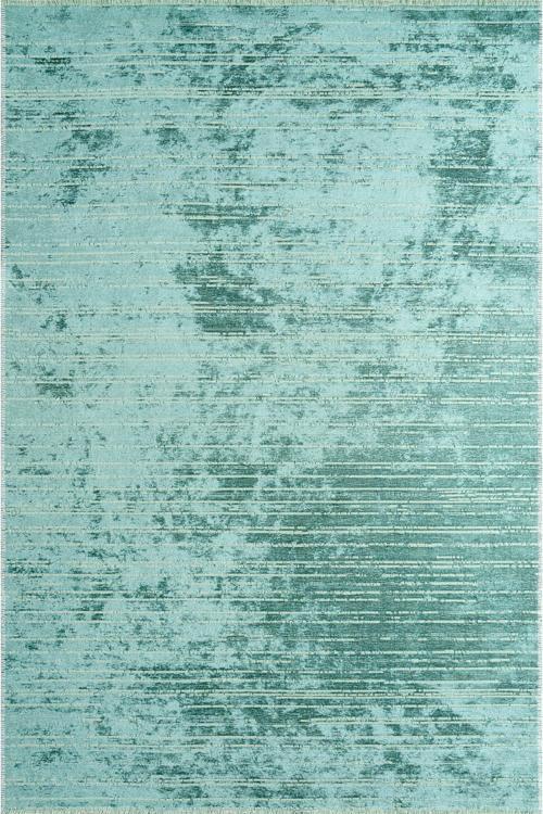 Azur UZ03C Su Yeşili Pamuk Akrilik Yumuşak Dokulu Modern Kilim Halı