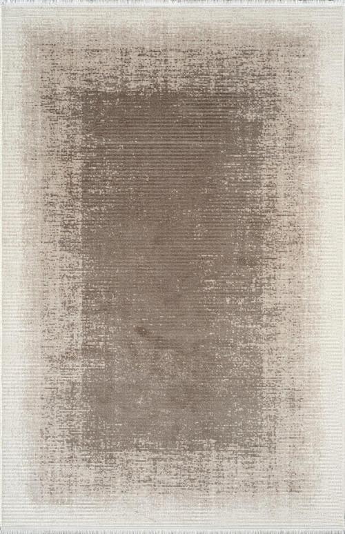 Beverly BF02A Krem Vizon Akrilik Yumuşak Dokulu Modern Eskitme Halı