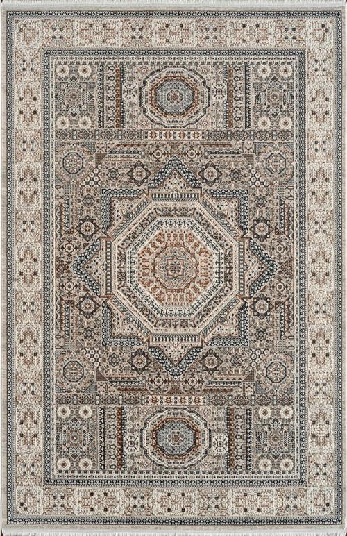 Marlow QJ02A Krem Lacivert Multi Akrilik Yumuşak Dokulu Klasik Vintage Halı