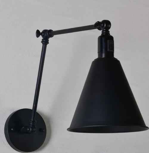 Retro Metal  Dekoratif Mafsallı Akrobatik Siyah Duvar Aplik