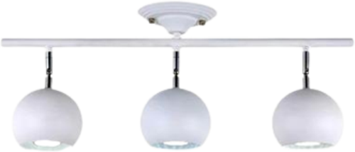 Retro Beyaz 180 Derece Hareketli Modern Spor 3 Lü Led spot Avize Günışığı Ampullü