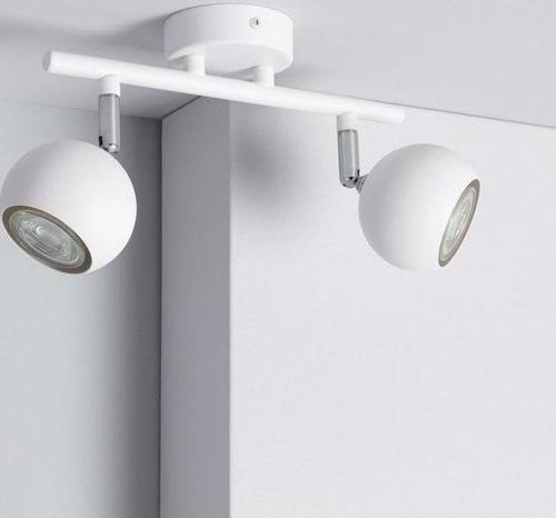 Retro Metal Beyaz 2 Li 180 Derece Hareketli Led Spot Avize Günışığı Ampullü